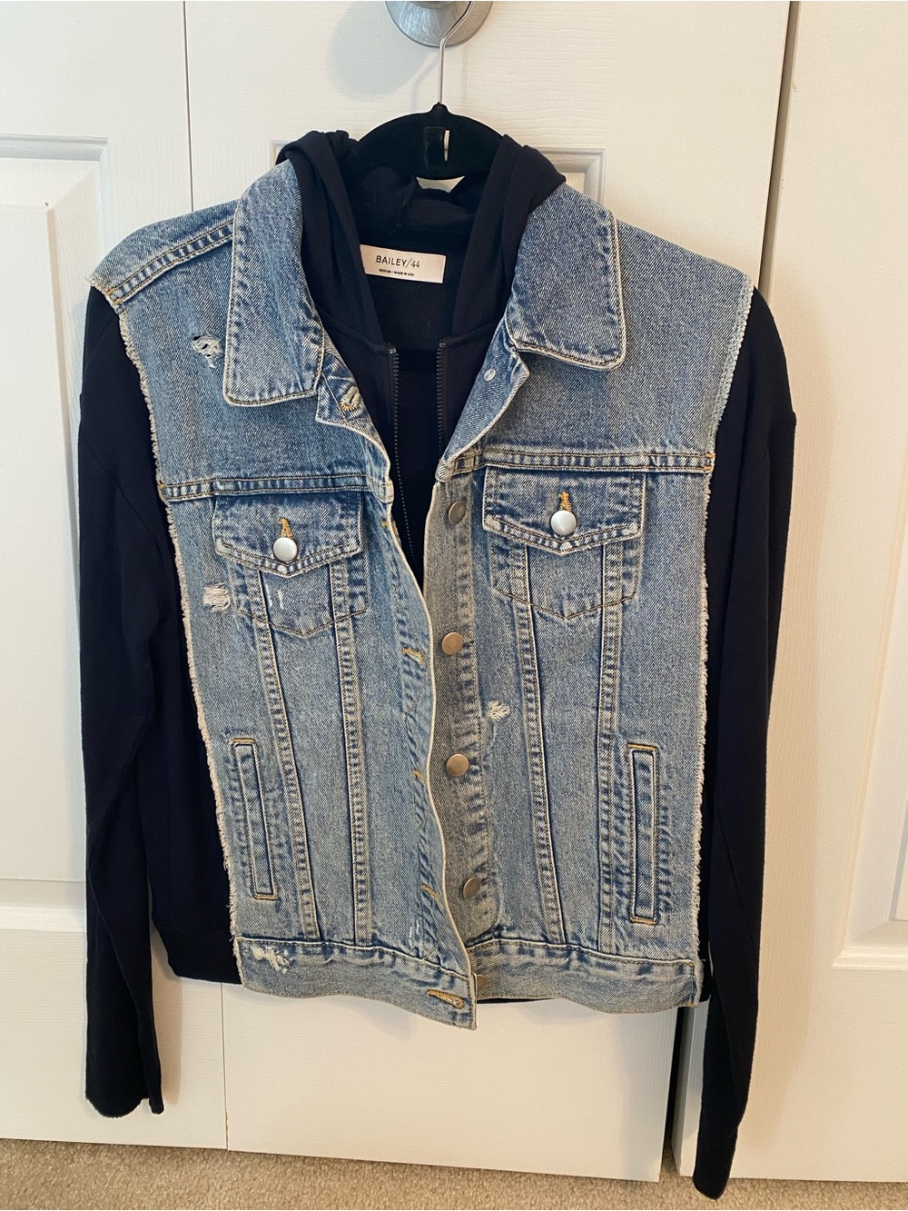 Bailey 44 Women's Two-Tone Denim & Black Jacket - Picture 2 of 6